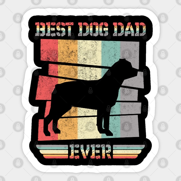 VINTAGE RETRO BEST DOG DAD EVER ROTTWEILER FATHERS DAY Sticker by Mash92
